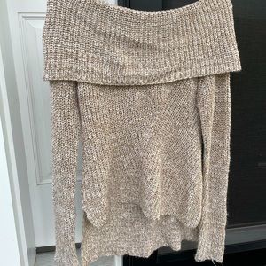 Faded Glory oat off/on the shoulder knit sweater